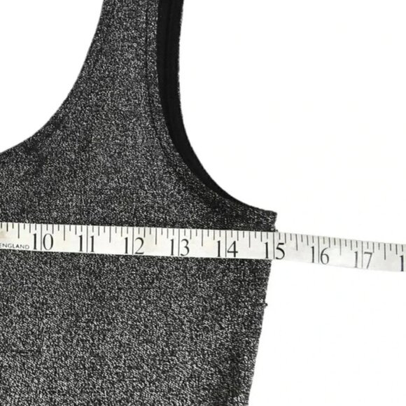 Zara Silver Bodysuit Sparkly Metallic Size Medium - Picture 8 of 9